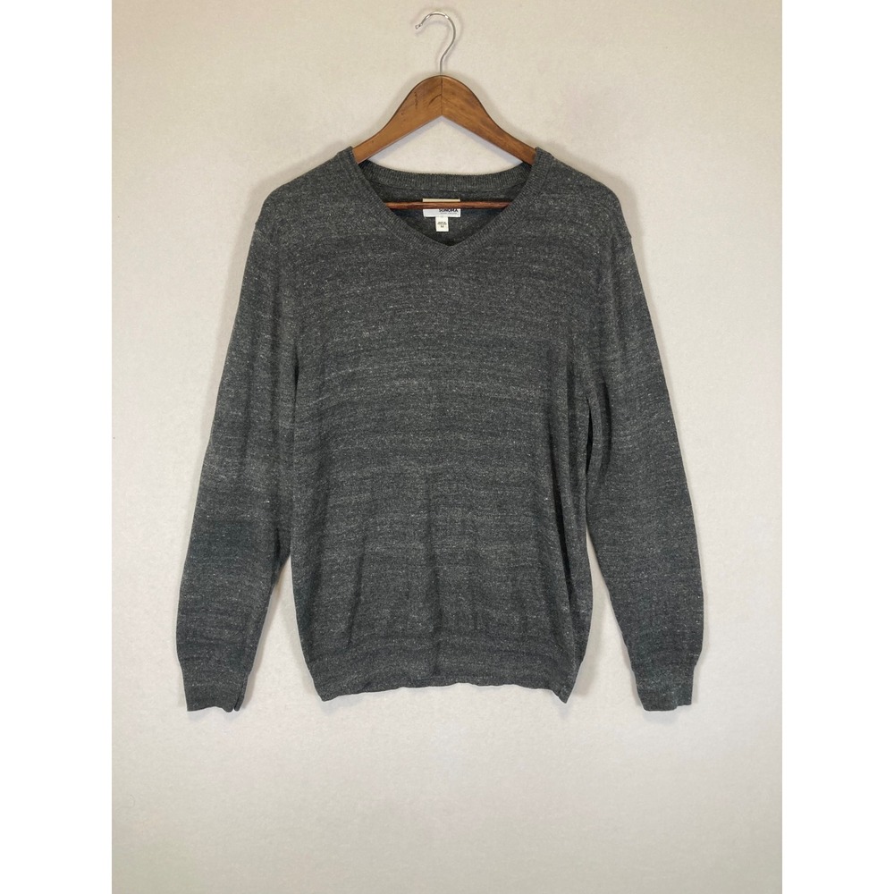 Minimalist Sonoma Goods For Life Women Medium Gray Heathered V-Neck Sweater